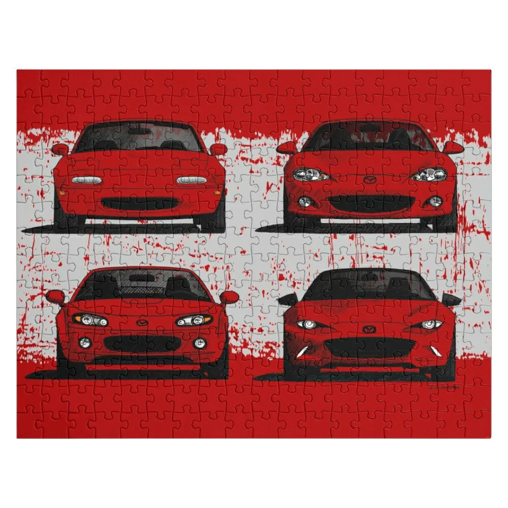 

The four generations of the MX5 Miata Jigsaw Puzzle Custom Jigsaw Custom Name Child Toy