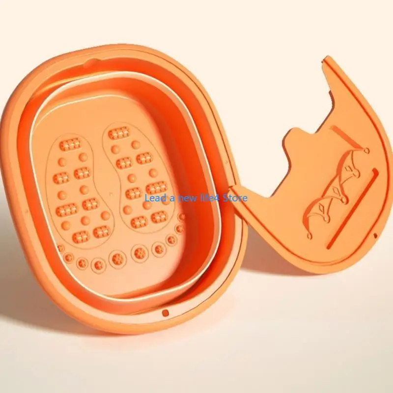 Y55E Foot Tub Foldable Foot Bath Bucket Massage Foot Wash Basin Home Laundry Tub Bucket Foot Bath Basin Portable Foot Soak