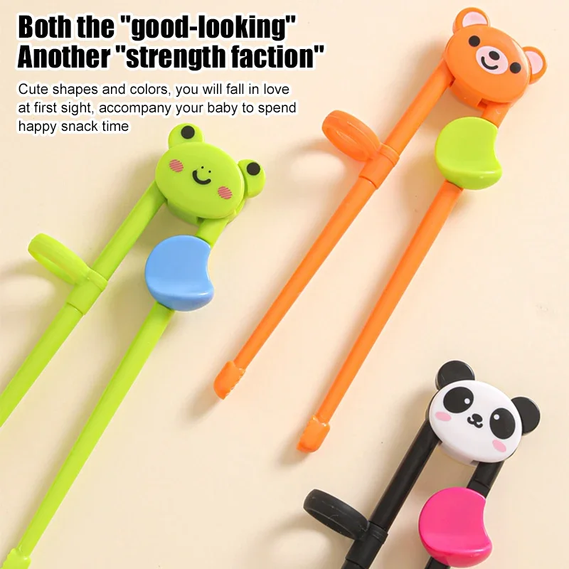 1 Pair Multi Color Cute Bear Panda Cat Learning Training Chopsticks For Kids Children Chinese Chopstick Learner Gifts