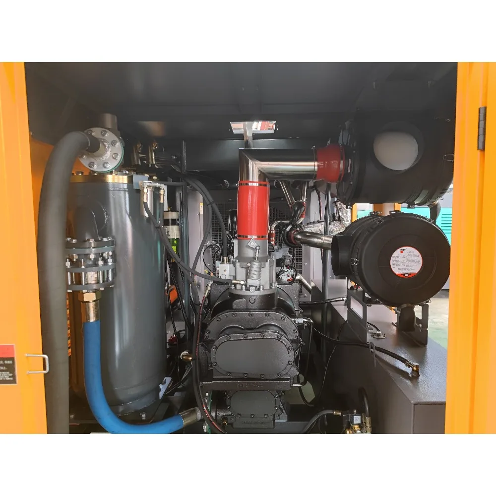 Industrial Mobile Air Compressor 185cfm 8 Bar Diesel Engine Portable Screw Air Compressor Factory Price Hot Sale Wholesale