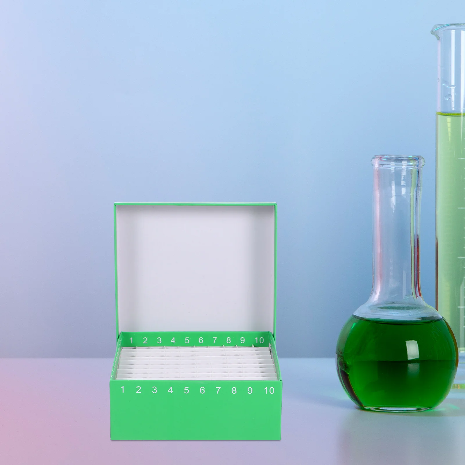 

Cell Freezing Box 100-Well Waterproof Fliptop Lab Box Microtube Storage Test Tubes Holder Teaching Equipment