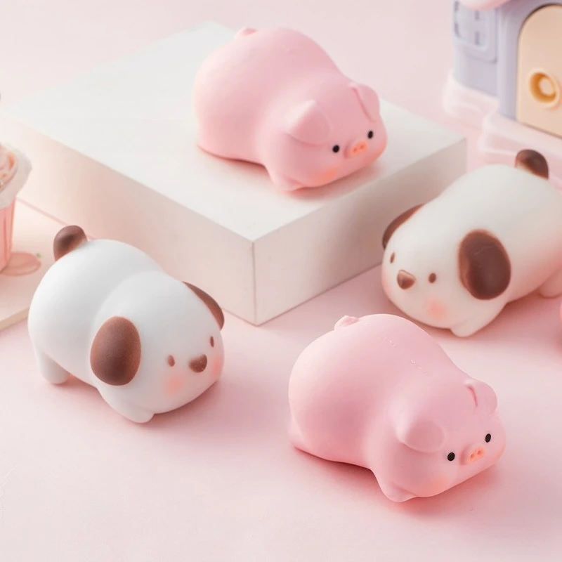 Funny Pulling Pets Squishy Toy Puppy Piggy Stretchy Animal Stress Balls Adults Kids Sensory Play Therapy Anti Anxiety Fidget Toy