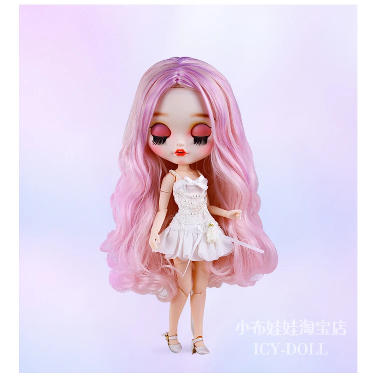 New Designed Pearl White Elegant Party Dress Doll Clothes For Barbi ICY Blythe Licca Dolls Fashion Outfit Accessories