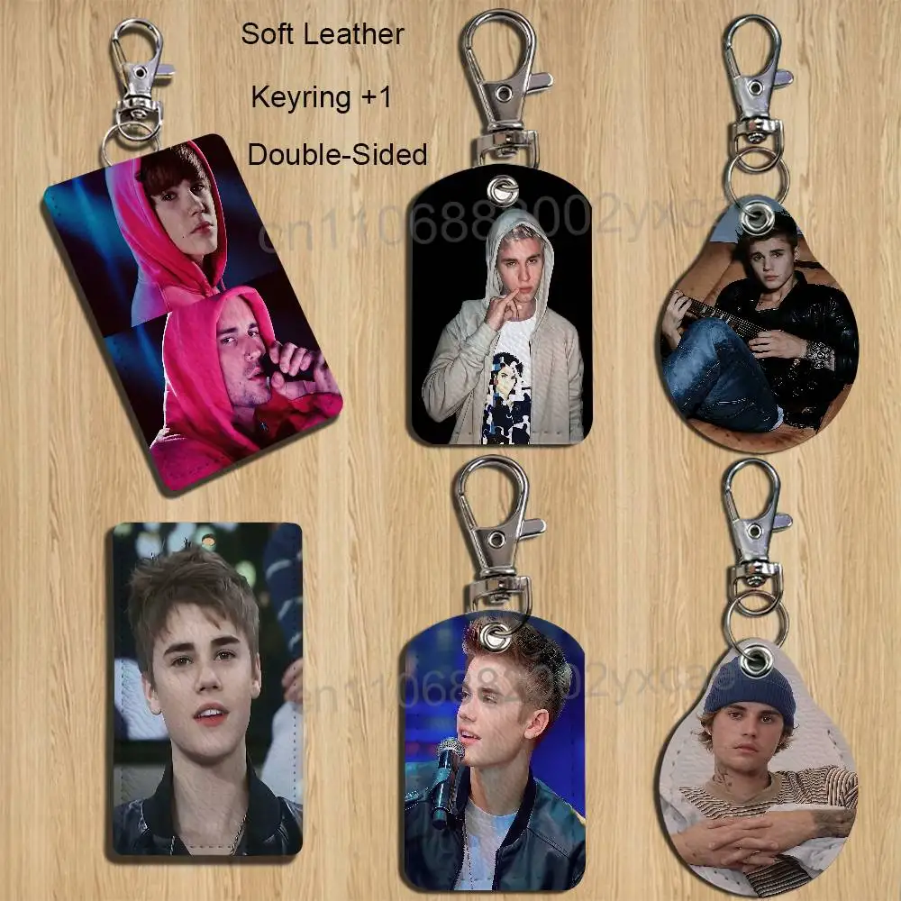 

Music performance JB Baby Justin Bieber Keychain Holder Suitable For Subway Bank Card Bus Card Case Badge Holder Wallet Card
