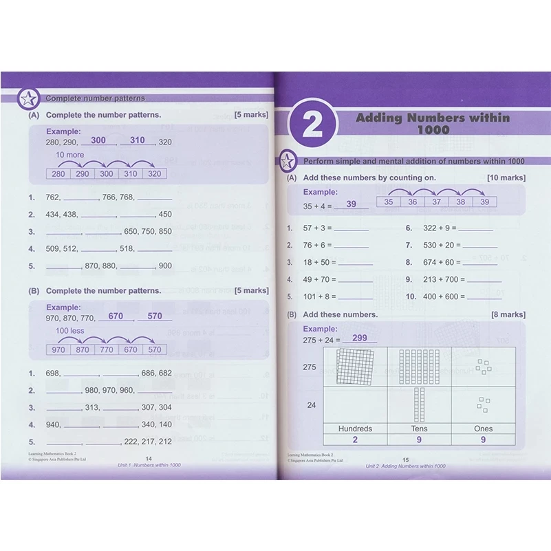 Aprender matemática livro para crianças, 6 livros por conjunto, Singapore Primary School Textbook, aprender matemática, Grade 1-6