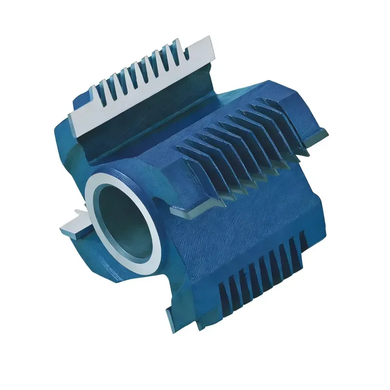 TCT Carbide Finger Joint CutterHead Solid Wood Splicing Comb Tenon Cutter for Hardwood Spindle Moulder Woodworking Machine