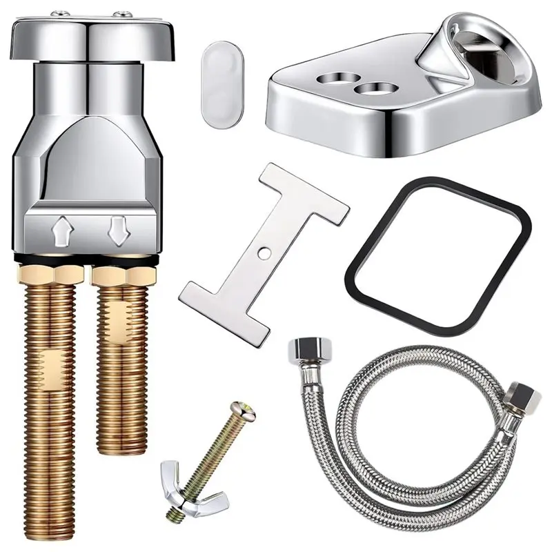 AB42-For Salon Sink Replacement Parts, Shampoo Bowl Vacuum Breaker Kit, 7-Piece Set Includes Hardware Handle
