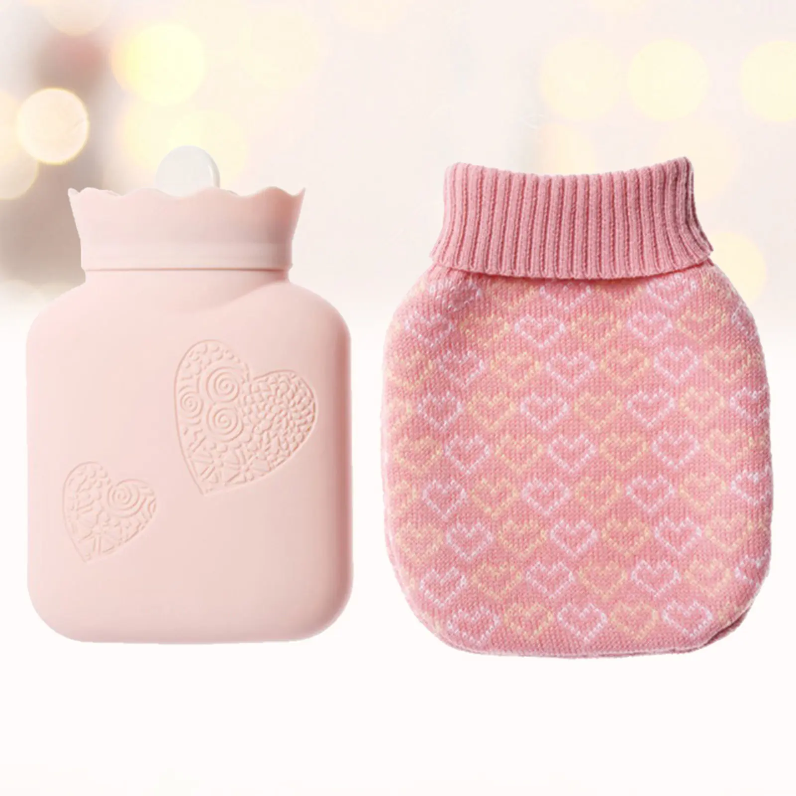 

Силиконовая грелка-бутылка розовая, термопластичная, без запаха, многоразовая, для согревания рук, снятия мышечной боли, холодный компресс, водяная грелка