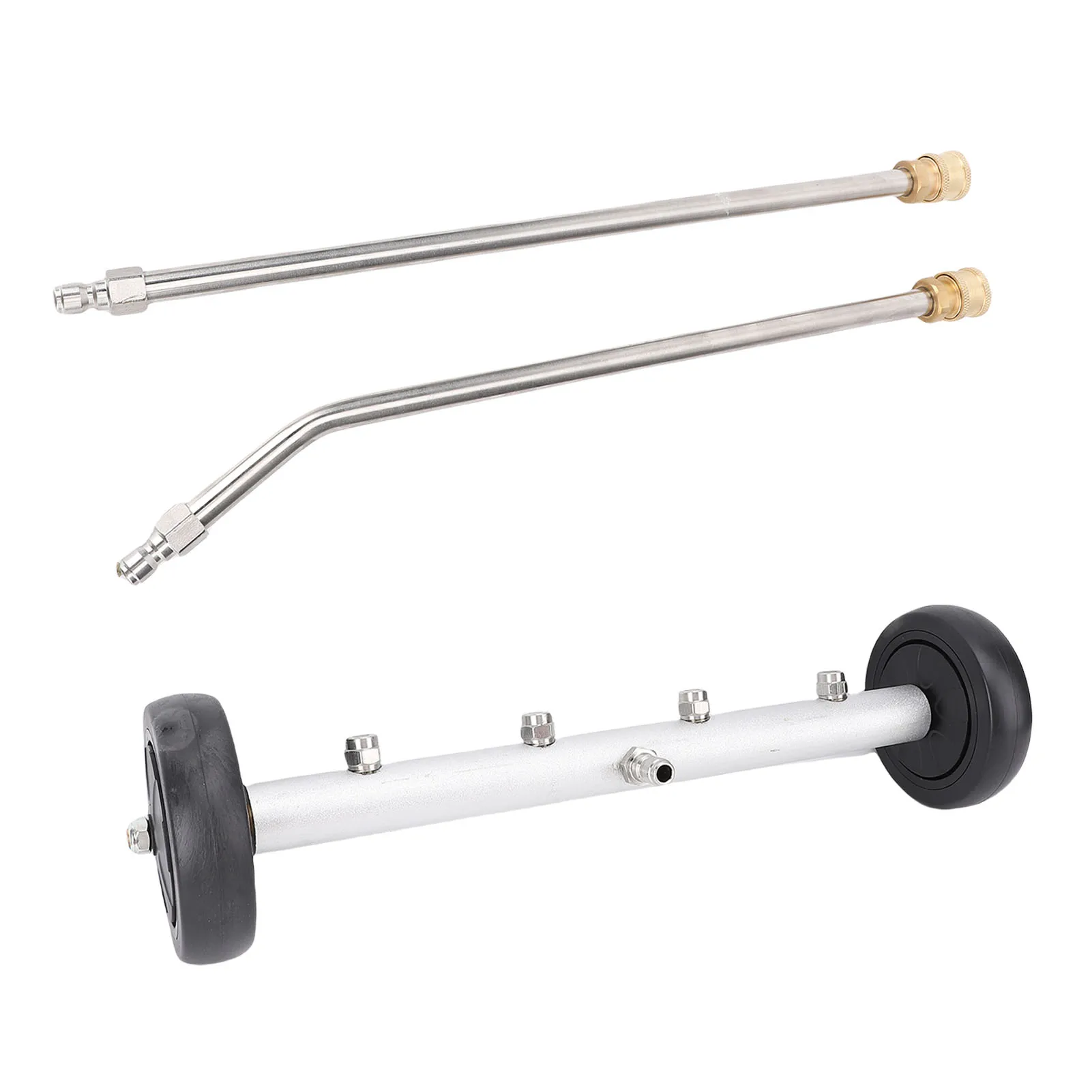 Undercarriage Cleaner Under Vehicle 1/4 Quick Connector 15.5 Inch Curved Wand Undercarriage Cleaner Kit for Commercial Vehicle