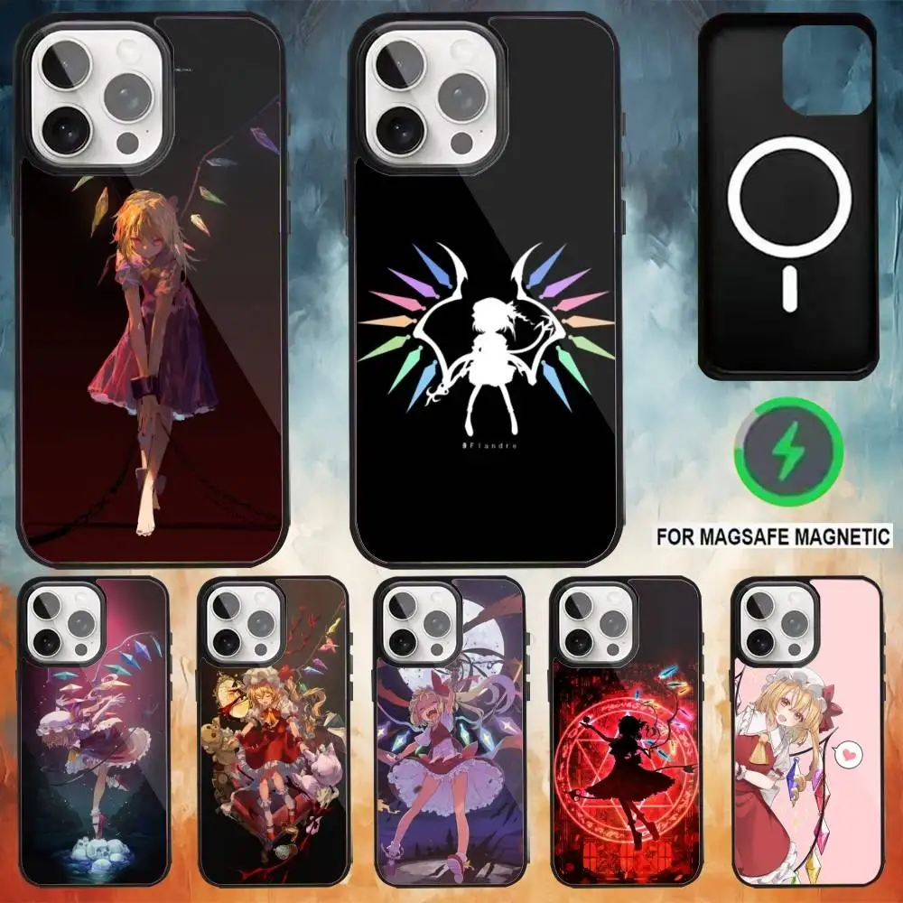

T-TouHou Project F-Flandre Phone Case For iPhone17,16,15,14,13,12,11 Plus,Pro Max Magnetic For Magsafe Wireless Charging