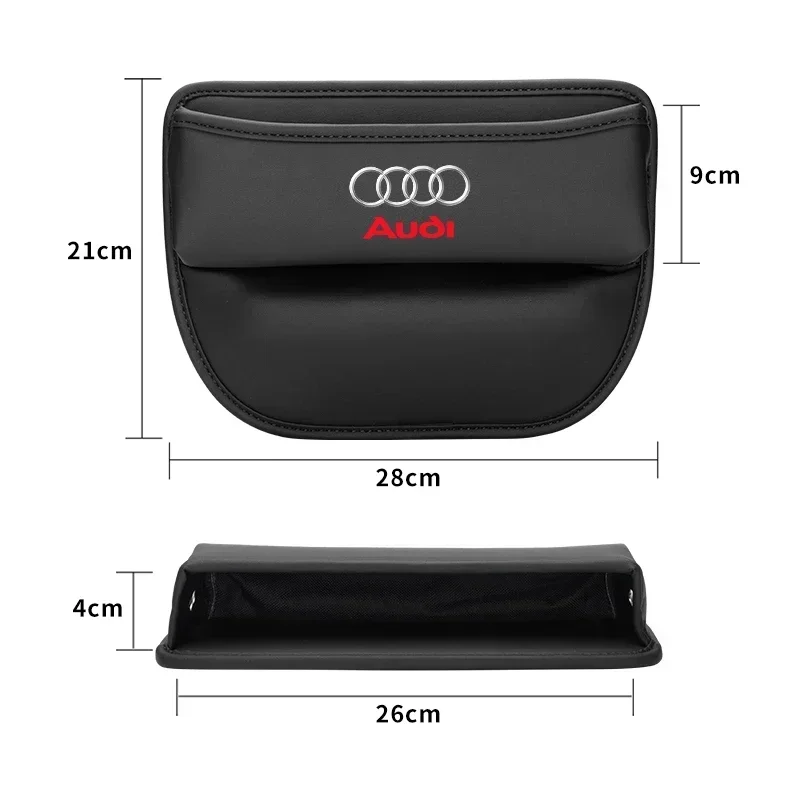 Leather Car Seat Crevice Storage Box Slot Phone Holder Gap Bag For Audi SLine A5 C6 C5 A1 A7 Q3 TT S3 B5 A3 8P 8V B6 8L Q2 S4