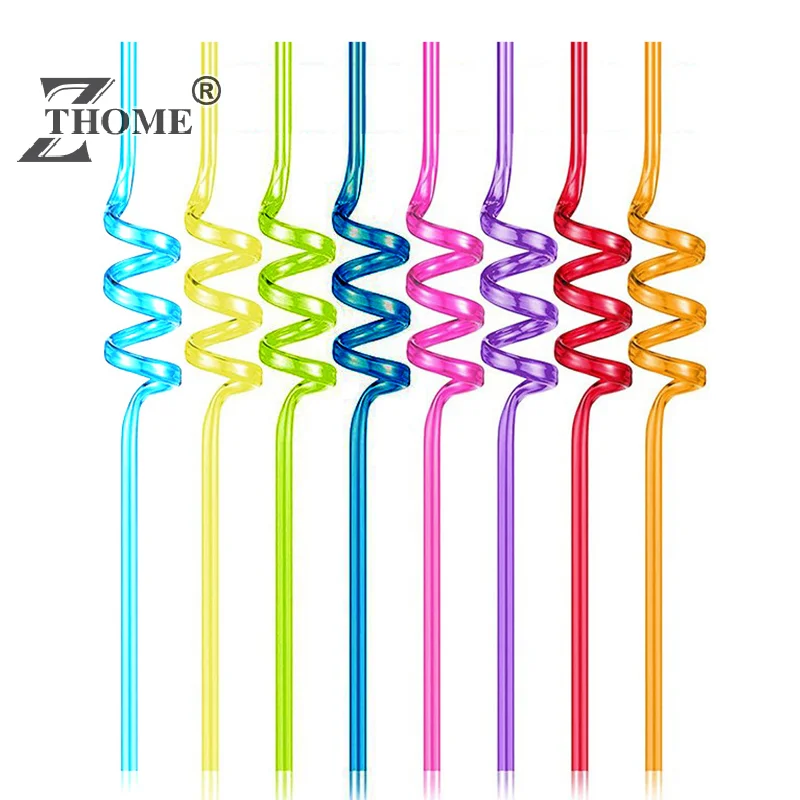 10/20Pcs Crazy And Unique Straws Curved Drinking Straws Everyday Party Holiday Cold Drink Straws