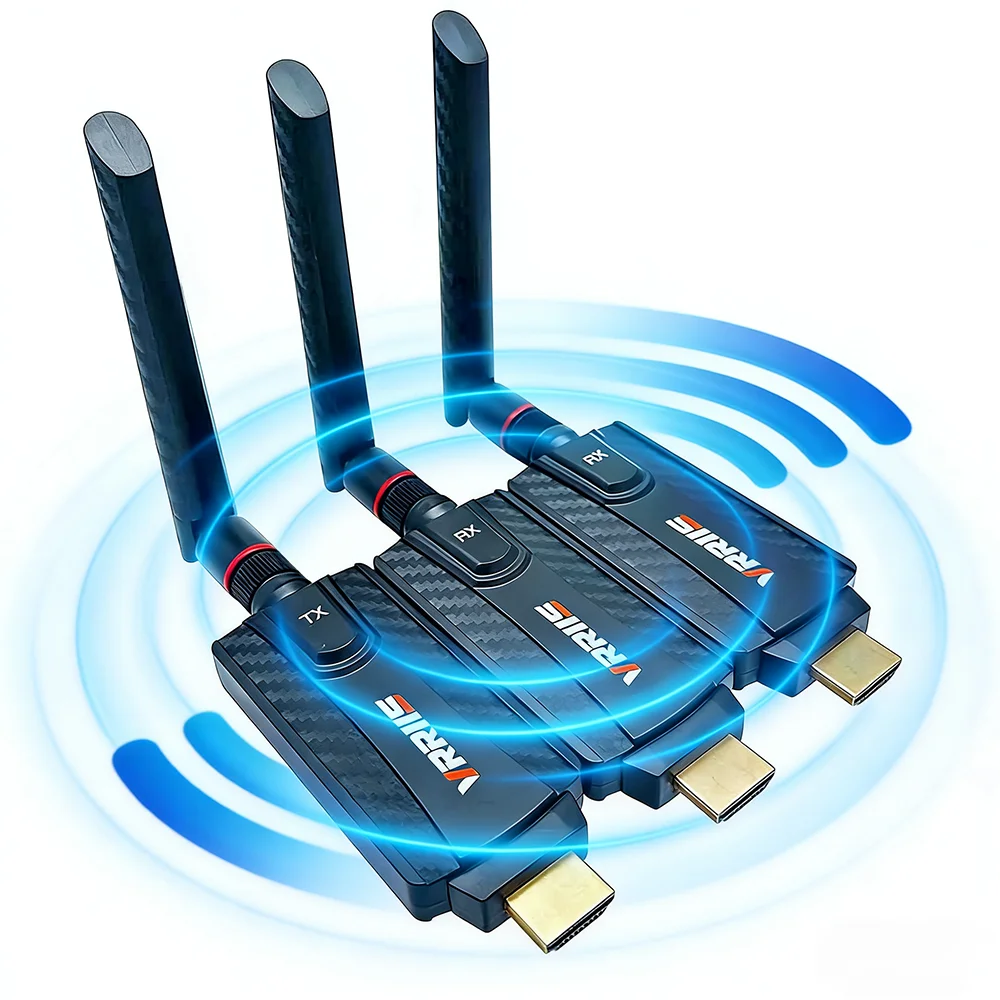 5G 200m Wireless Wifi HDMI Video Transmitter Receiver Extender TV Stick Display Adapter for Camera DVD Laptop PC To TV Projector
