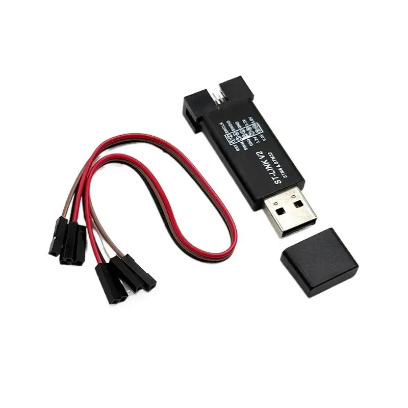 

1Set ST LINK Stlink ST-Link V2 Mini STM8 STM32 Simulator Download Programmer Programming With Cover DuPont Cable ST Link V2