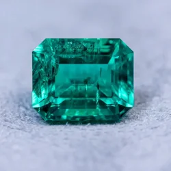 Lab Grown Columbia Emerald Gemstone Charms Beads Green Color Gemstones for Diy Jewelry Making Selectable AGL Certificate