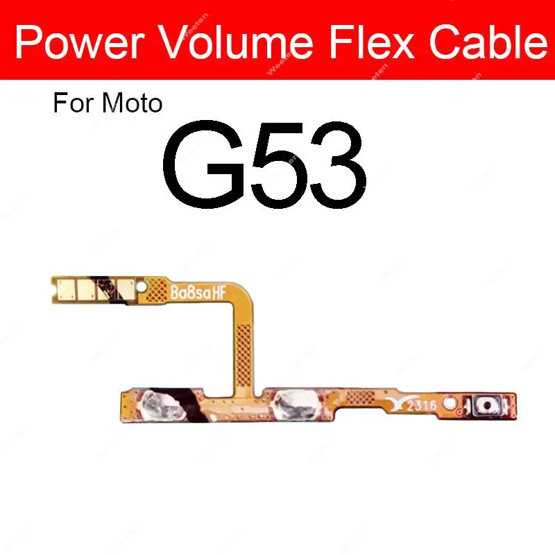 For Motorola Moto G13 G22 G23 G32 G42 G52 G53 G52J G62 5G G72 G73 G82 Power Volume Side Button Flex Cable Repair Parts