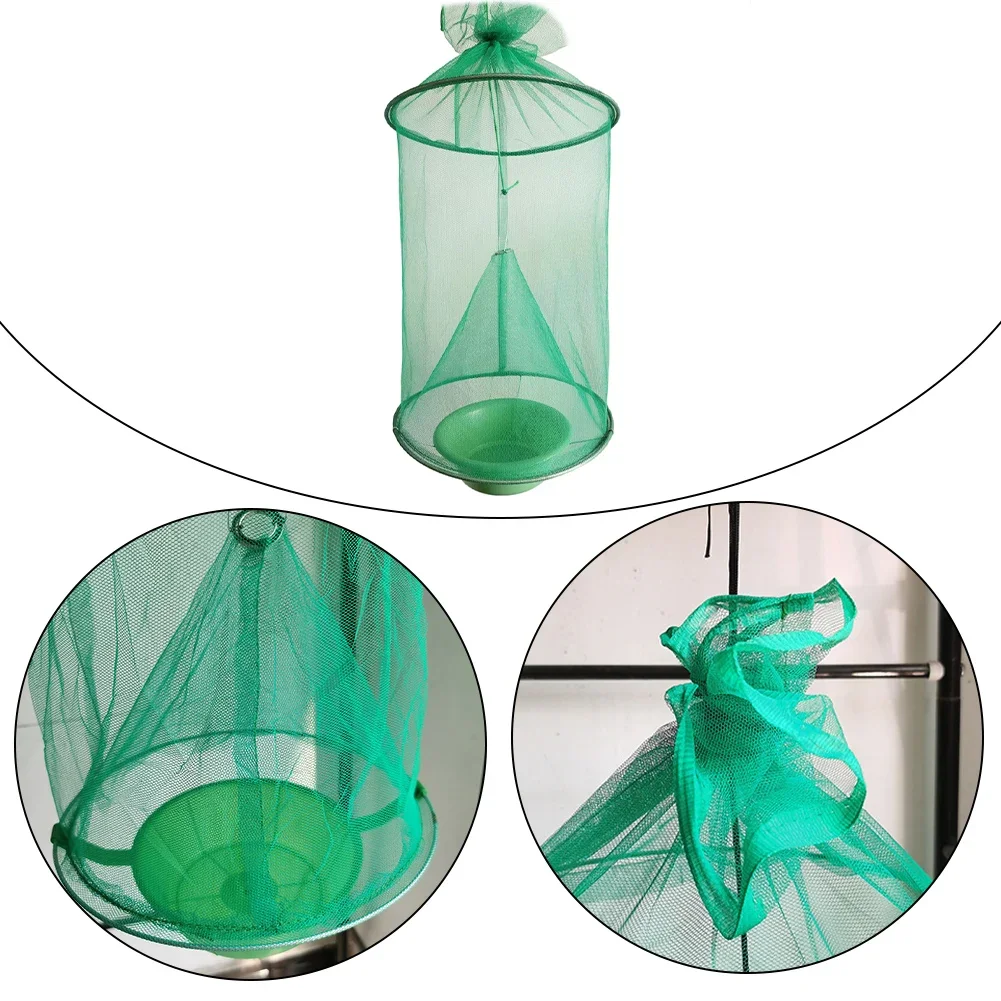 Hanging Fly Killer Net Trap Reusable Folding Flies Net Traps Practical Insects Pest Traps Pest Control Tool for Household Garden