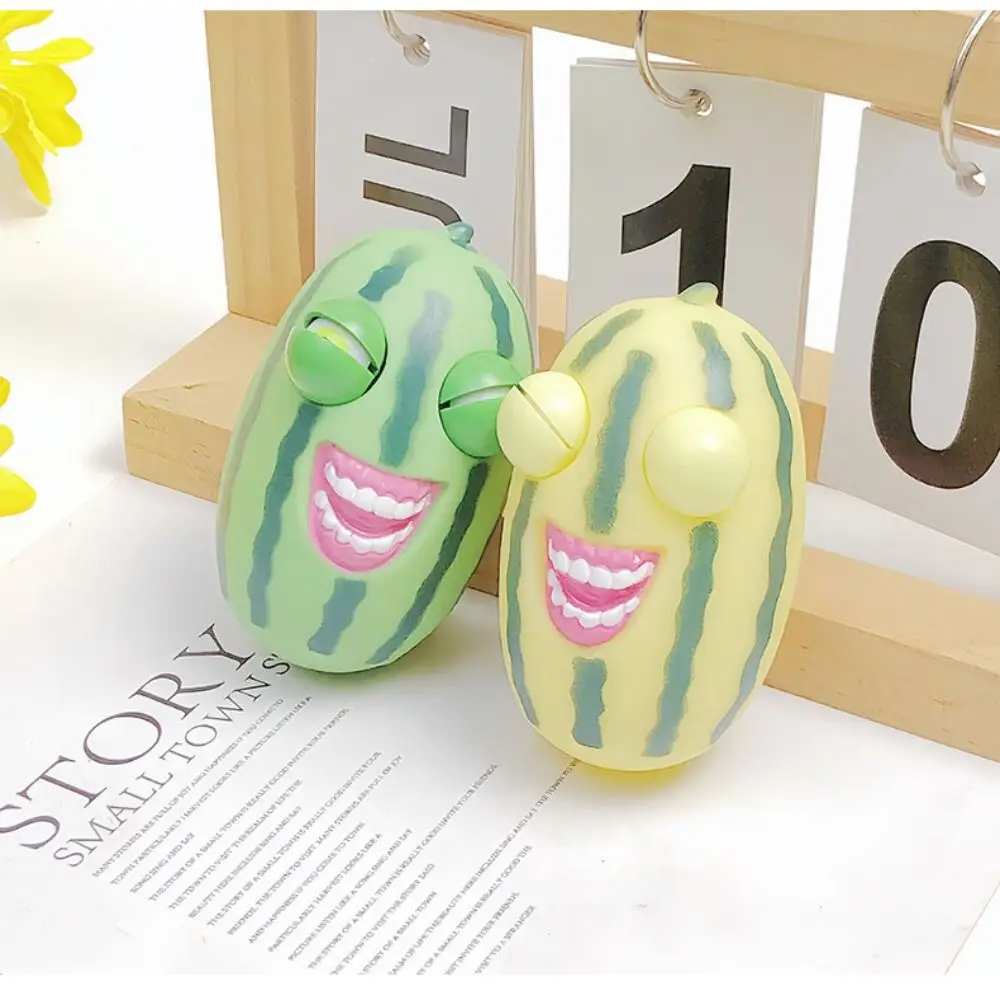 Slow Rebound Watermelon Pinch Toy Watermelon Strips Watermelon Fruit Eyes Popping Out Toys Explosive Eye Soft Children Toys