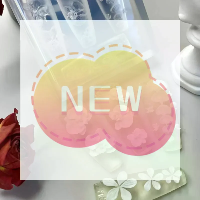 1Pcs 3D Transparent Silicone Nails Mold DIY Nail Art Decorations Phalaenopsis Flower Manicure Templates For Nails Jewelry Crafts