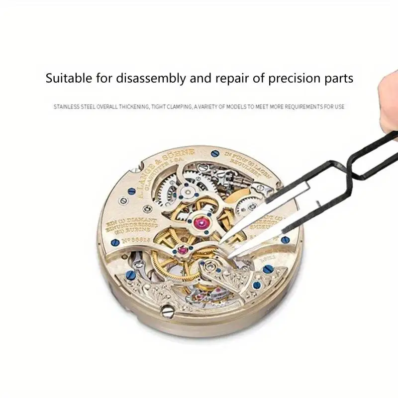 3pcs/Set Heat Resistant Ceramic Stainless Steel Tweezers for Cross Lock Soldering Jewelry Making Tool view 4