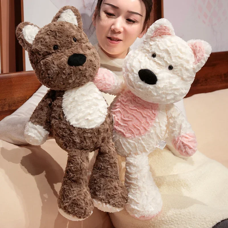 

Cute Soft Fluffy Dog Rabbits Frogs Dinosaurs 55 Cm Cuddly Doll Stuffed Cartoon Animals Kids Appease Toys Decoration