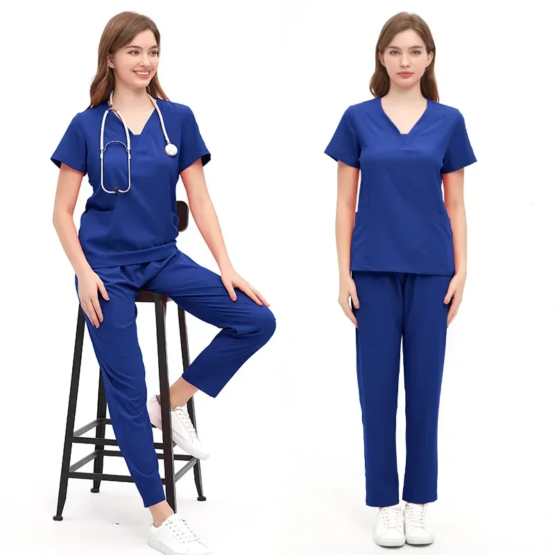 DurableEuropean And American Operating Room Isolation Clothes Nurse Clothes Set Hospital Care Dental Work Uniform Hand Washing C