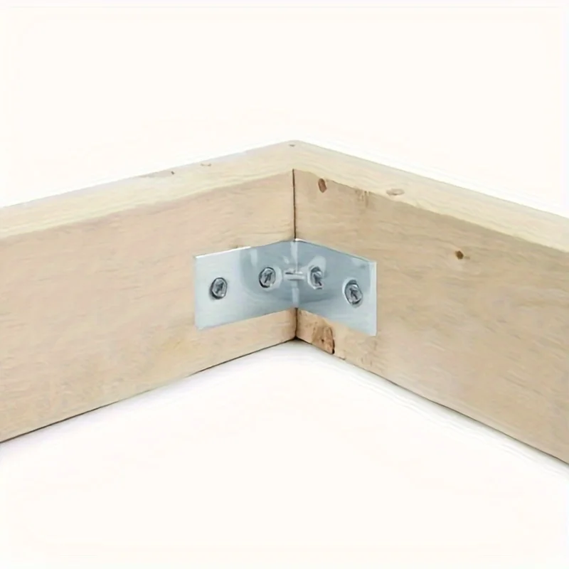 12Pack L-Shaped Steel Corner Braces - Metal Right Angle Corner Brackets for Drawer Shelf Wall Bracket Fixing, Furniture Hardware
