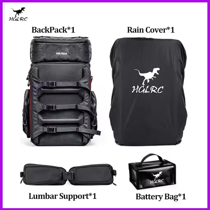 

HGLRC NEW FPV Backpack 360X260X530mm Waterproof Splash-Proof Fabric For RC FPV Freestyle Drones Outdoor Bag