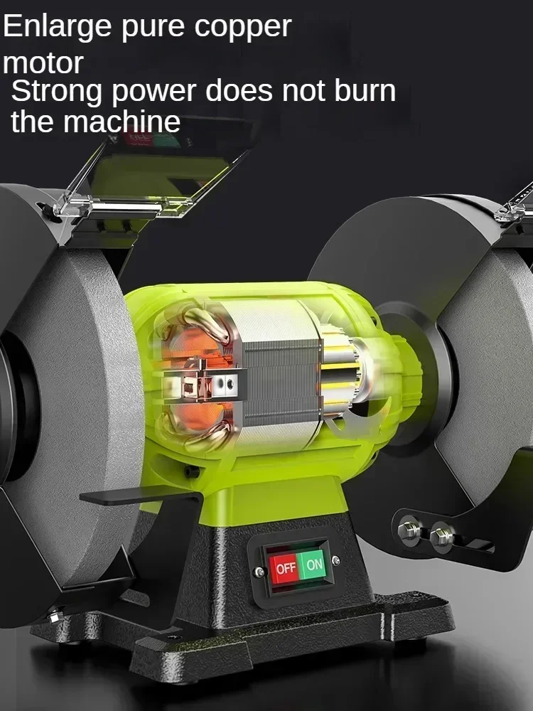 Máquina de rebolo de mesa de grau industrial 220V com capa protetora para polimento e moagem A