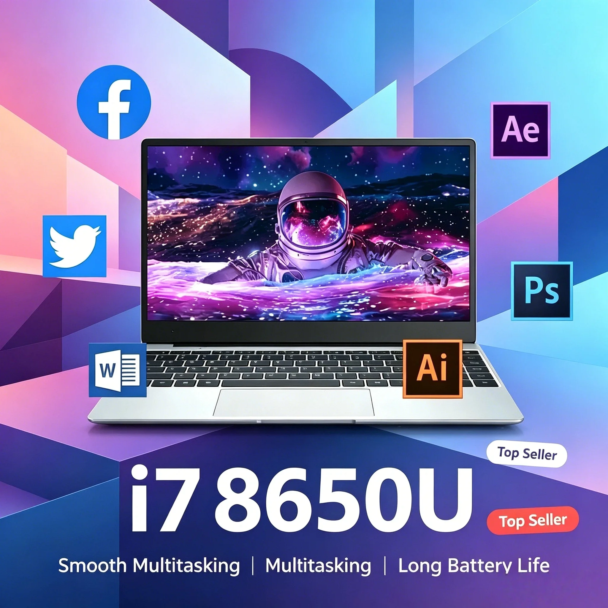 

14.1 Inch Gaming Laptop Ultra Slim 32GB 2TB SSD Windows 11 Intel Core i7 8650U PC Gamer Office Notebook 1920x1080 HD New