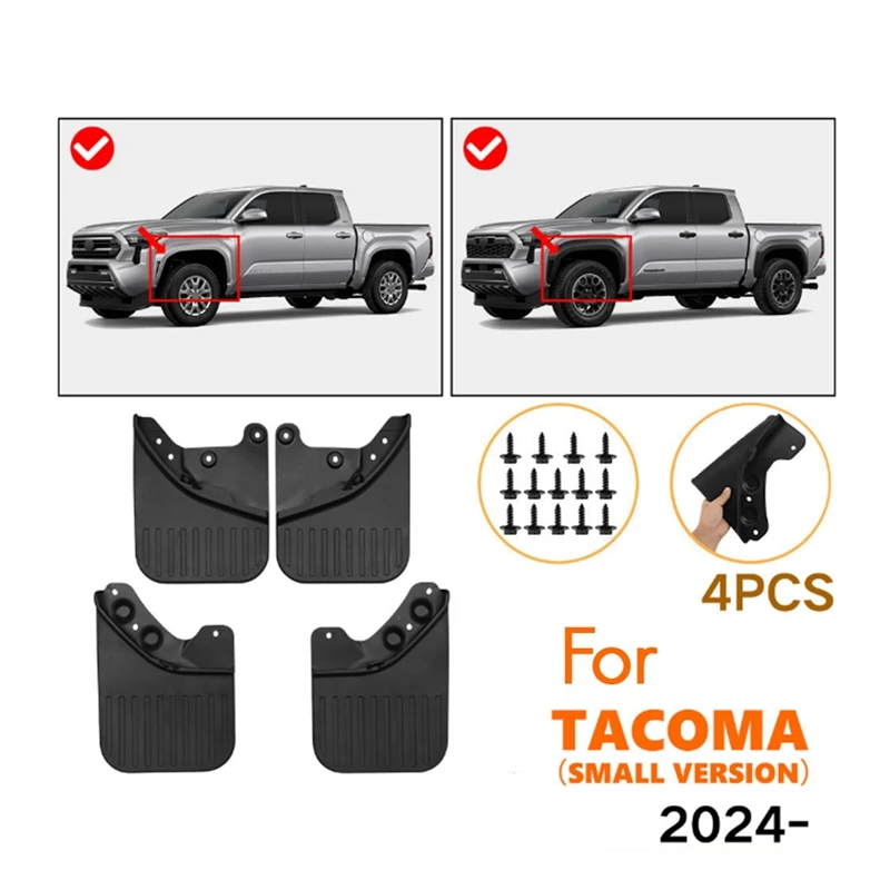 

Автомобильные брызговики для Toyota Tacoma 2024, брызговики на крыло, аксессуары