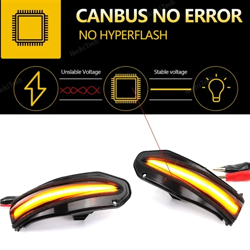 Smoked Lens Side Mirror Sequential Turn Signal Light For Toyota RAV4 XA40 4Runner Highlander XU50 Kluger Noah R80