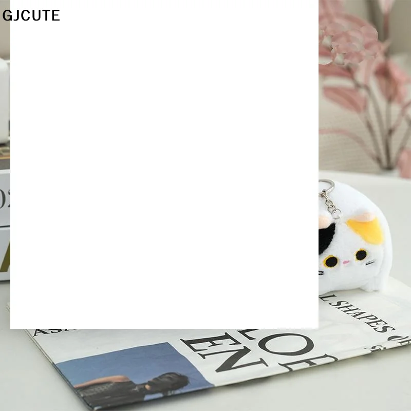 

1 Piece Plush Cat Doll Keychian Backpack Pendant Stuffed Cow Cat Cute Keyring For Bag Hanging Decoration Kawaii Small Cat Toy