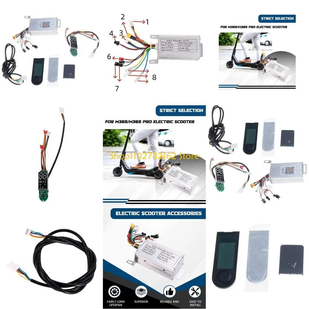 

547B Complete 36V 350W Controller Package Includes Meter+Extension Cord Suitable for Scooters Youth Students City Campus Use