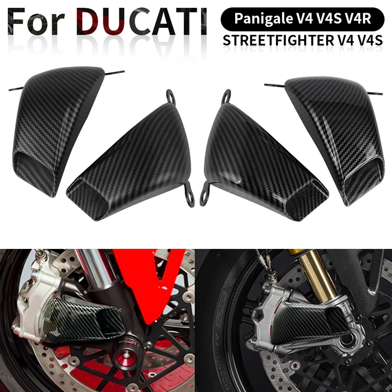 

Carbon Fiber Front Brake Air Ducting Caliper Radiator Cover Fit For DUCATI Panigale V4 V4S V4 R Streetfighter V4 V4S All Years
