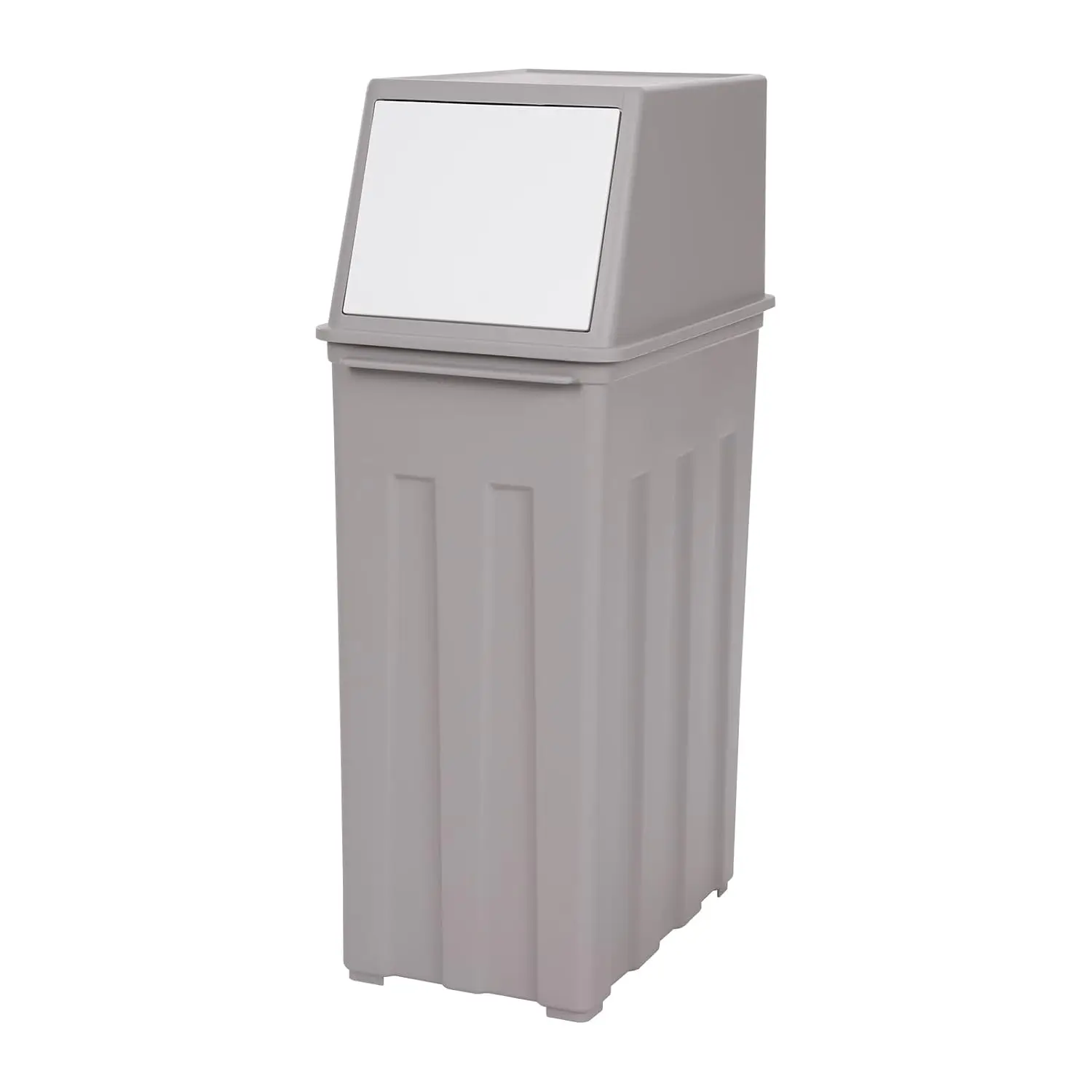 8 Gallon Large Capacity Trash Can, Slim Trash Can with Lid, 7.5 x 12 x 25in Tall & Narrow Rubbish Bin, Plastic Waste Bin