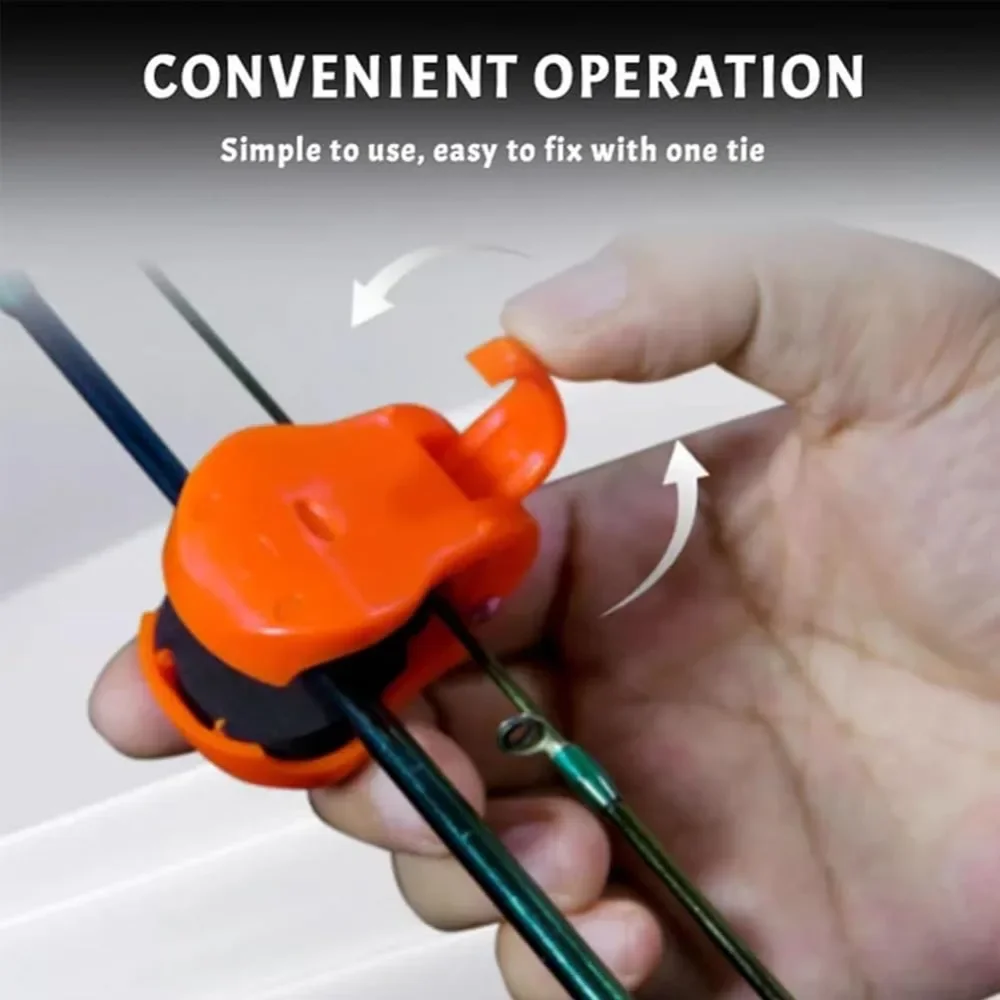 1 pair Portable Multifunctional Rod Holder Small Non-Slip Beach Fishing Pole Holder Wall Mounted Durable Fishing Rod Fixer