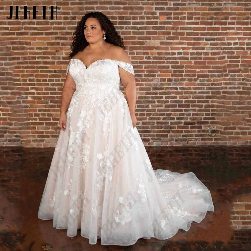 Jeheth robe de mariée exquise 2023 mariée hors épaule Sweetheart robe de mariée applique a - word pluGuitar Hcondamned-Robe de mariée exquise, robe trapèze, grande taille, robe éducative, tout ce qui est appliqué, 2023