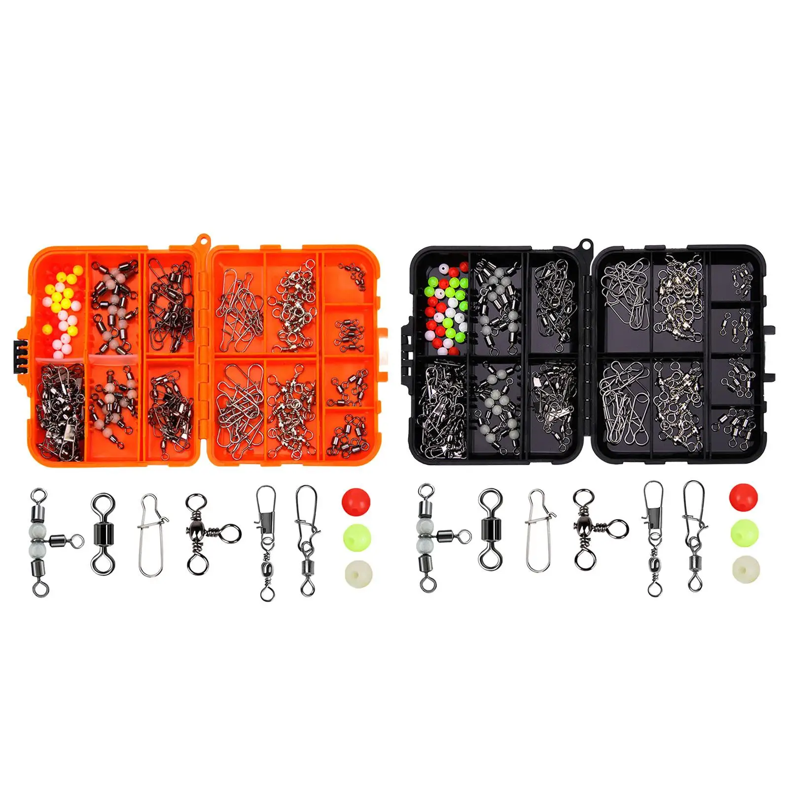 

141 Pieces Fishing Swivels Kit Barrel Swivels Stainless Steel Line Connector