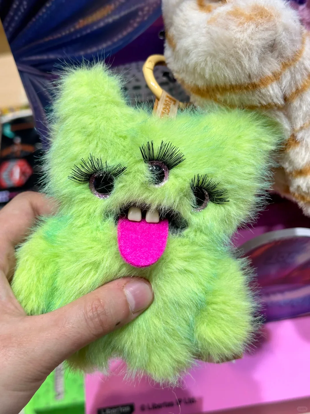 Original Fuggler Hässliche Zähne Monster Plüschtiere Katzen-Bären Plüsch-Schlüsselanhänger Nuggets Anhänger Taschenanhänger Hamburger-Puppen Zufällig 1 Stück – Detail 23