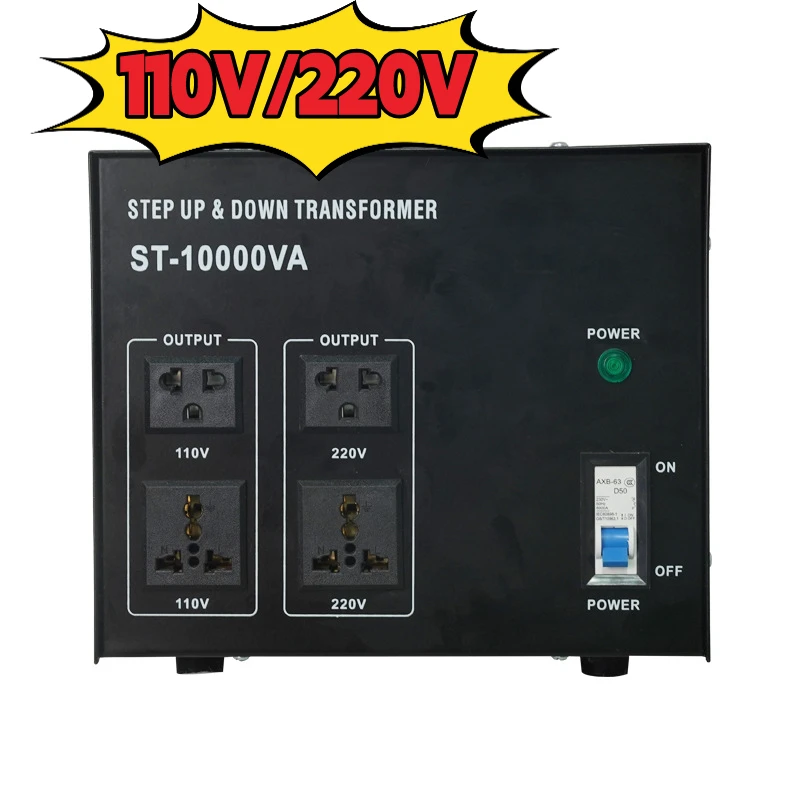

VFD Step Up & Step Down Transformer ST-10000VA 220V to 110V and 110V to 220V, Heavy-Duty Bidirectional Voltage Converter