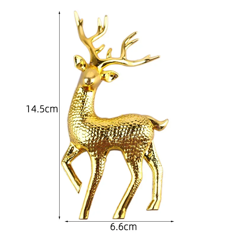 Simulazione sdraiato natale Sika cervo artificiale renna fata giardino miniature Prop modello animale figurina vetrina negozio