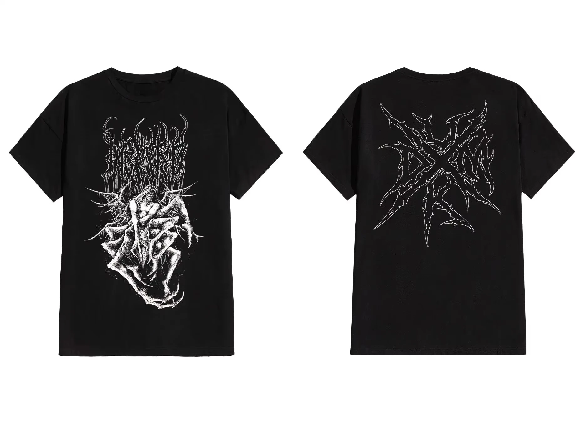 أزياء 2025 INGESTED - تي شيرت "مد الموت والأحلام المكسورة". #2