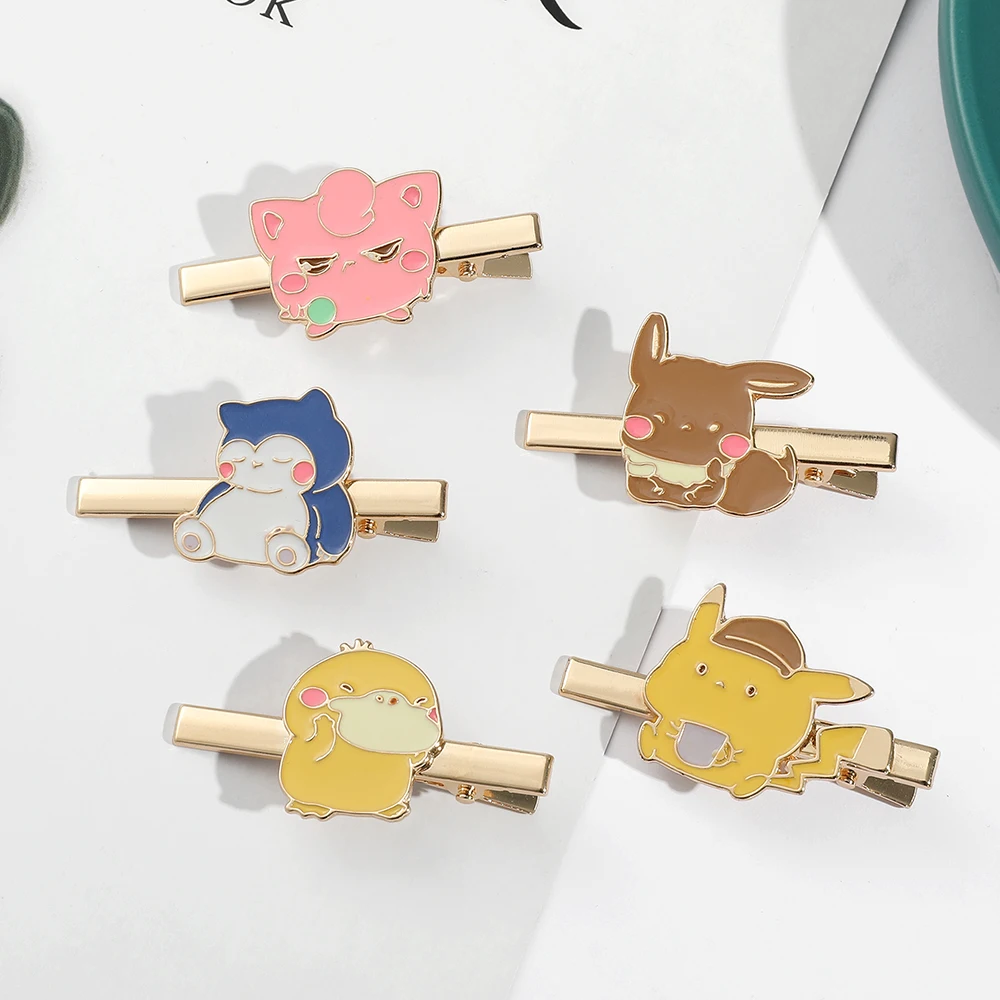 Anime Game Pokemon Hairpin Pikachu Psyduck Cute Hair Clip Home Outdoor Fashion Wild Small Fresh Casual Hair Accessories