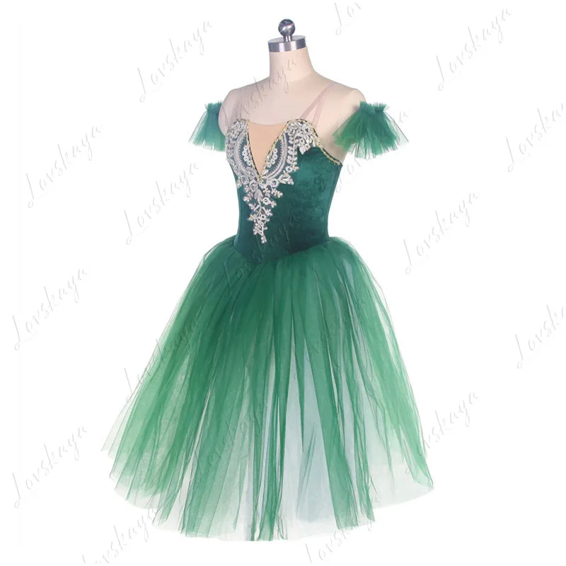 여아용 크로스 스트랩 발레 공연 드레스, 레이스 여아 발레 무대 의상