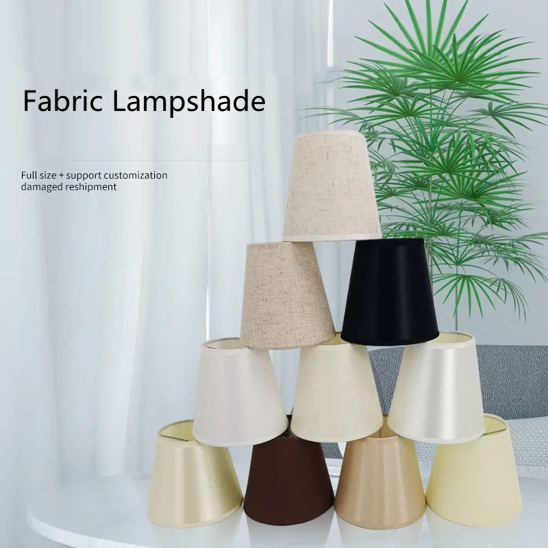 Fabric Lampshade Replacement, Empire Style Linen/Satin Lamp Shades for Table Lamp Chandelier Home Decor Lighting Accessories
