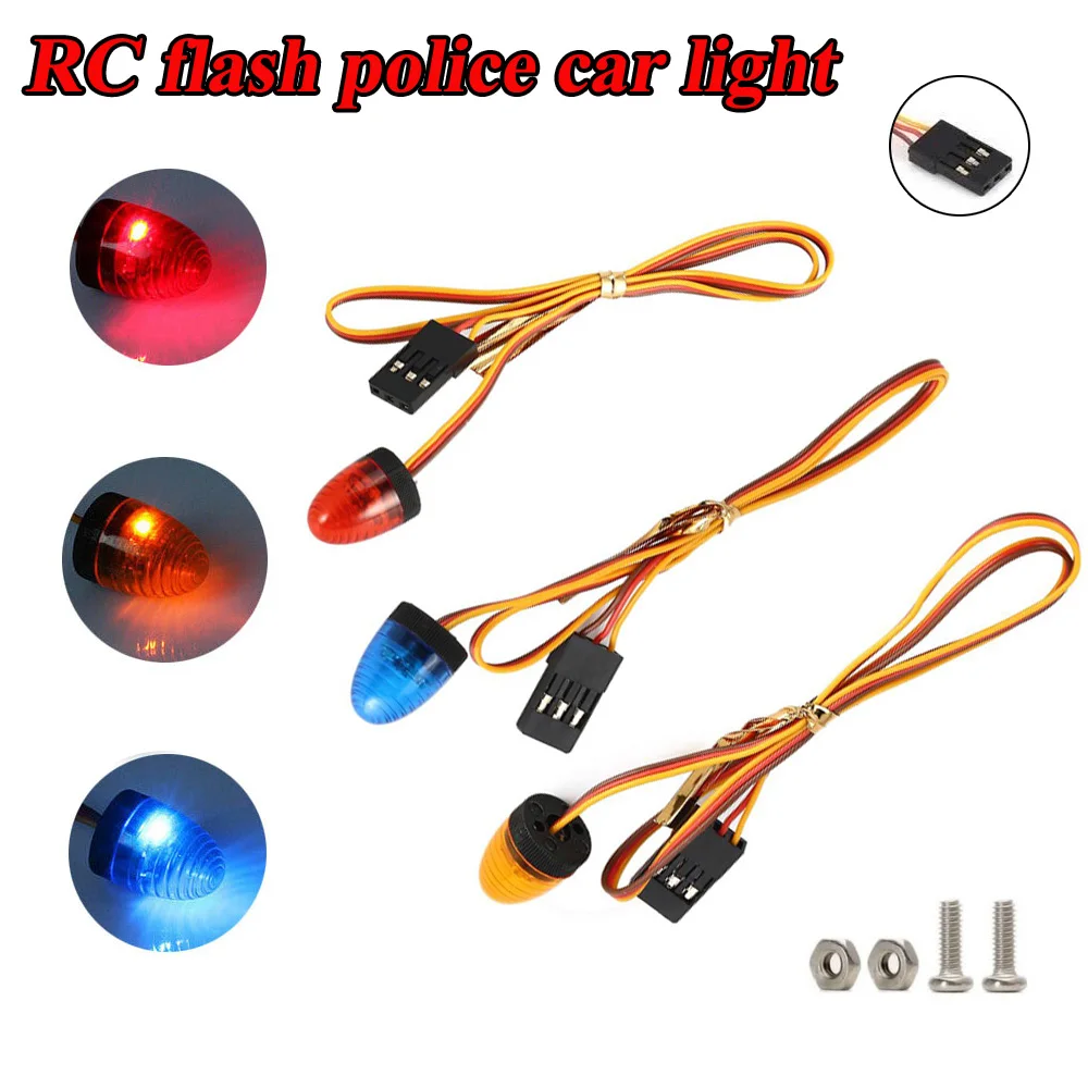 RC Car LED Light Multi-function Lamp Simulation Police Flash Bright Night Alarm for HSP Axial Model Spare Toys Parts Accessories