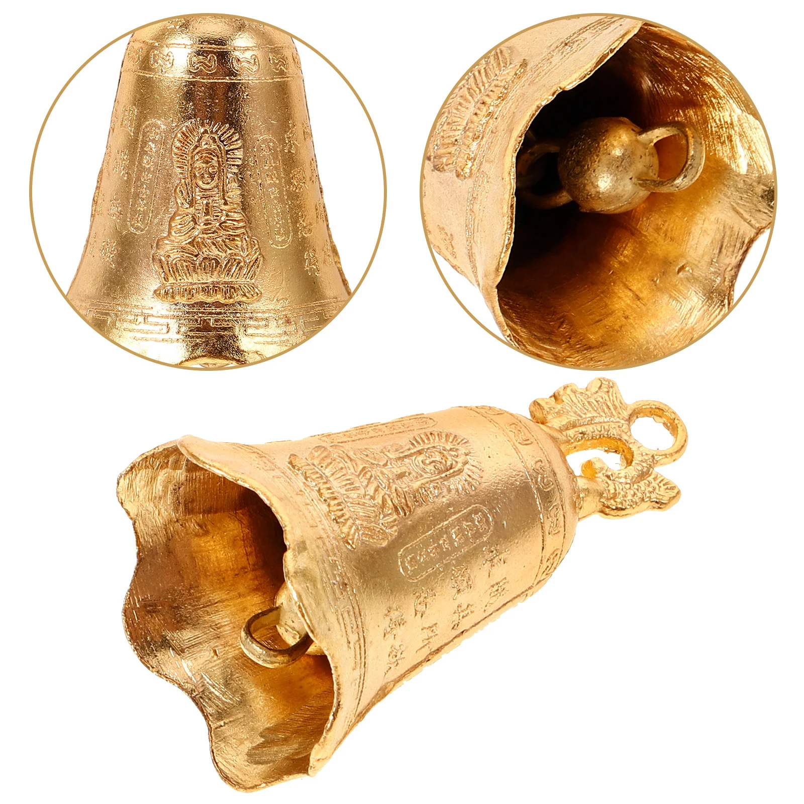 خمر جرس الرجعية الصينية البسيطة البرونزية النحت فنغ شوي الرياح الرنين لحديقة المنزل مكتب حفل زفاف ديكور معلق الحرفية #2