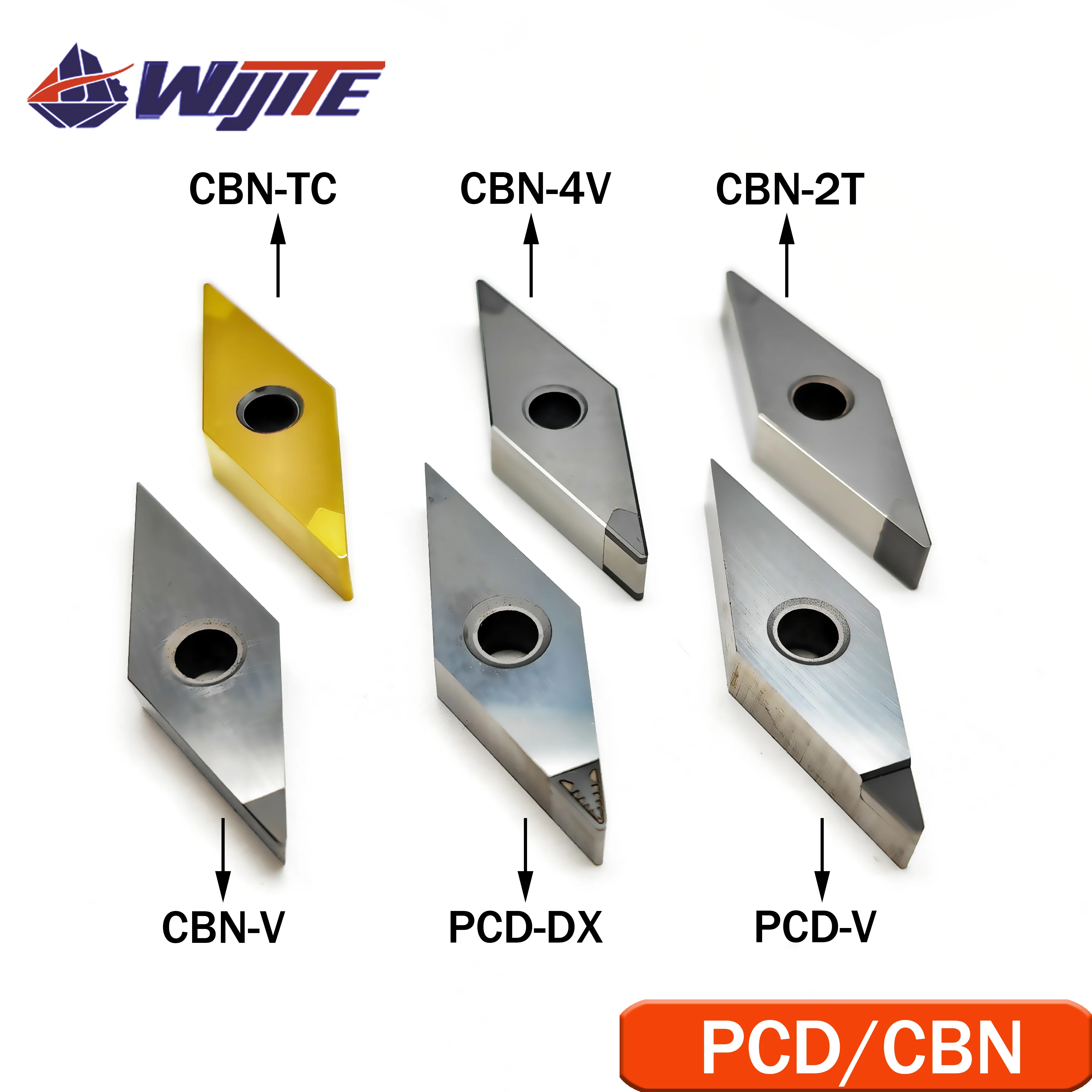 VNMG VNGA 160404 08 12Turning PCD tool is used for aluminum copper and carbon fiber,CBN tools are used for processing hard steel - Image 2