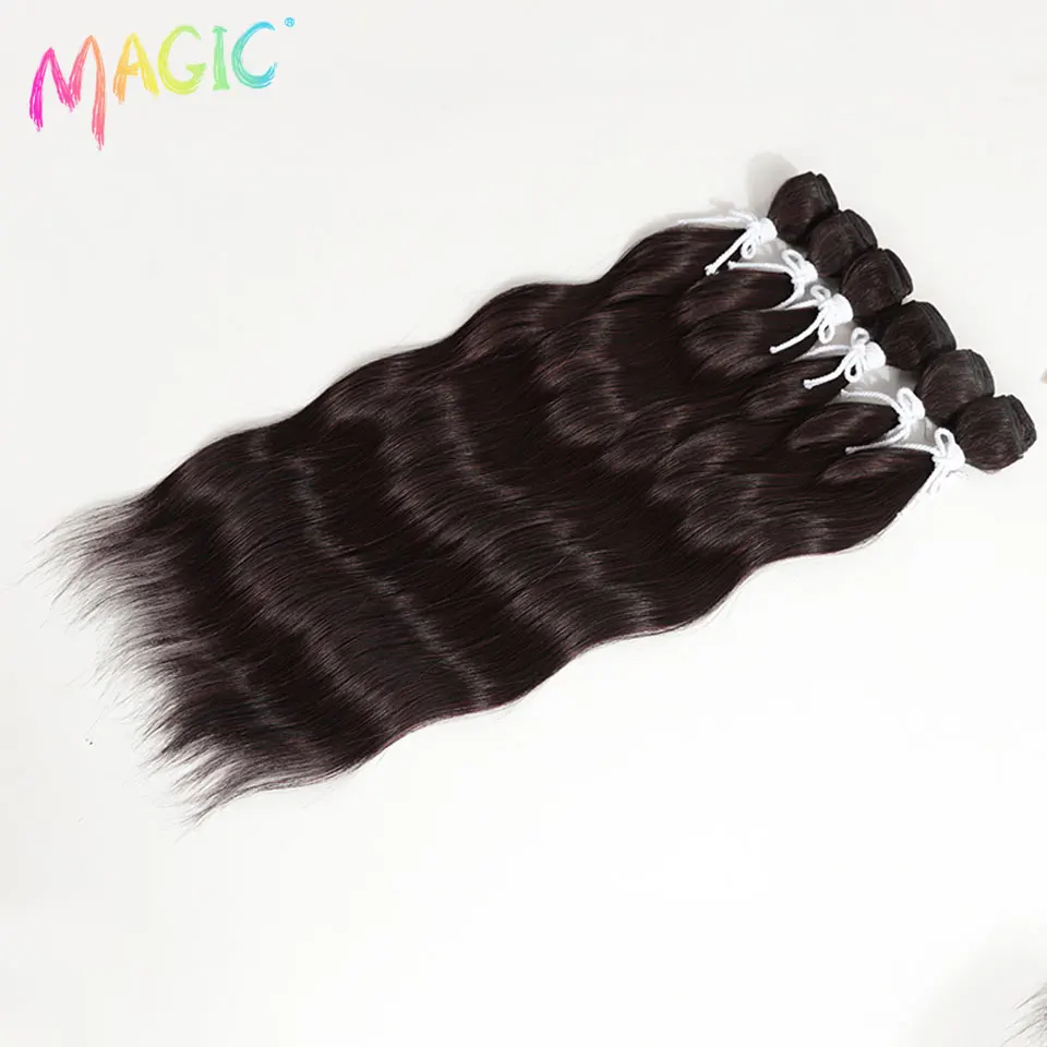 ماجيك موجة المياه حزم الشعر وصلات شعر صناعية أومبير شعر أشقر نسج حزم 20 "فضفاض عميق ارتفاع درجة الحرارة الألياف #4